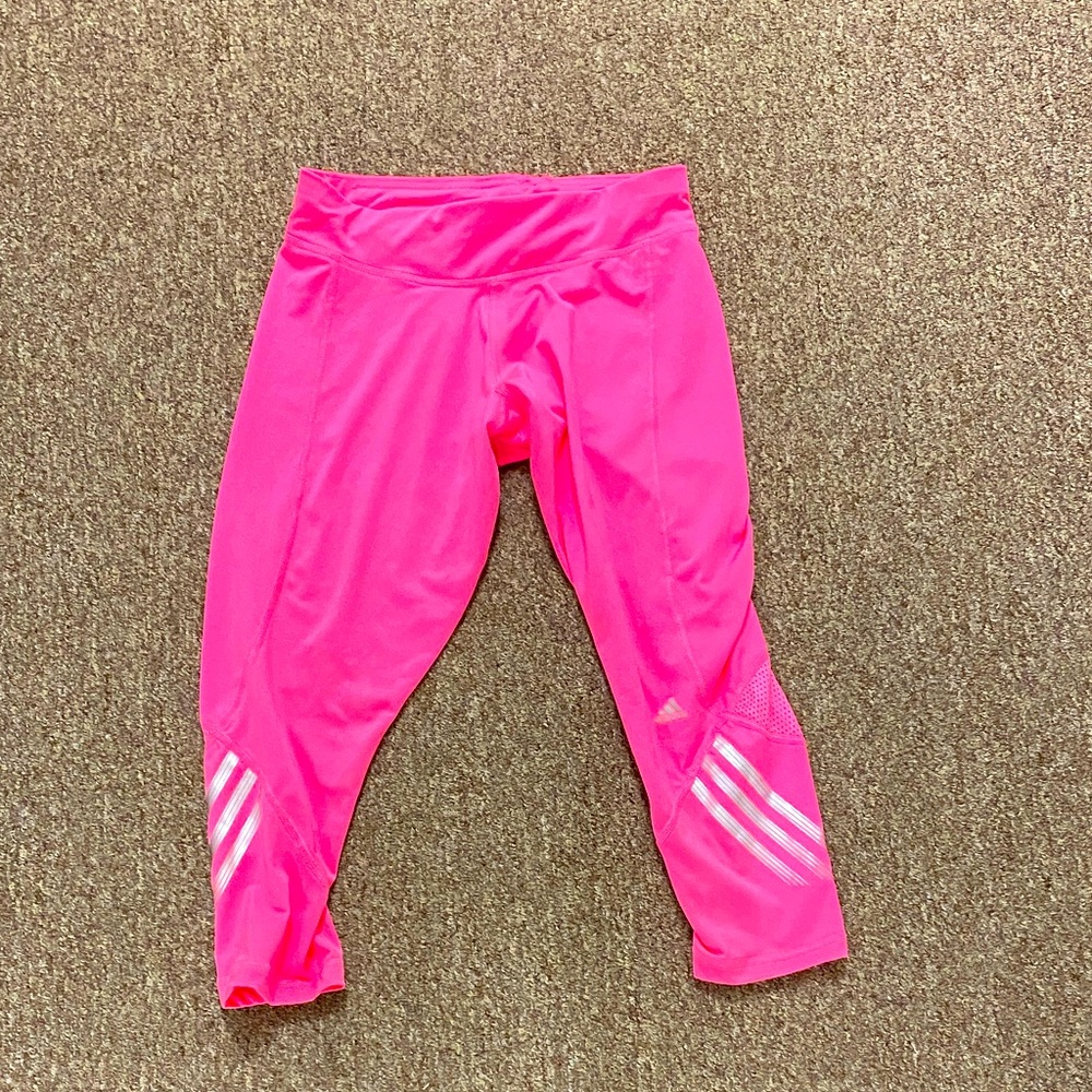 adidas Bright Pink🌸Crop Performance Leggings
